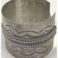 Old Pawn Navajo cuff bracelet vintage Native American silver cuff with intricate twisted wire and stamped patterns