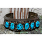 Old Pawn Navajo Kingman Turquoise Cuff Bracelet Sterling