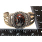 Old Pawn Navajo Petrified Wood Cuff Bracelet Ingot Sterling