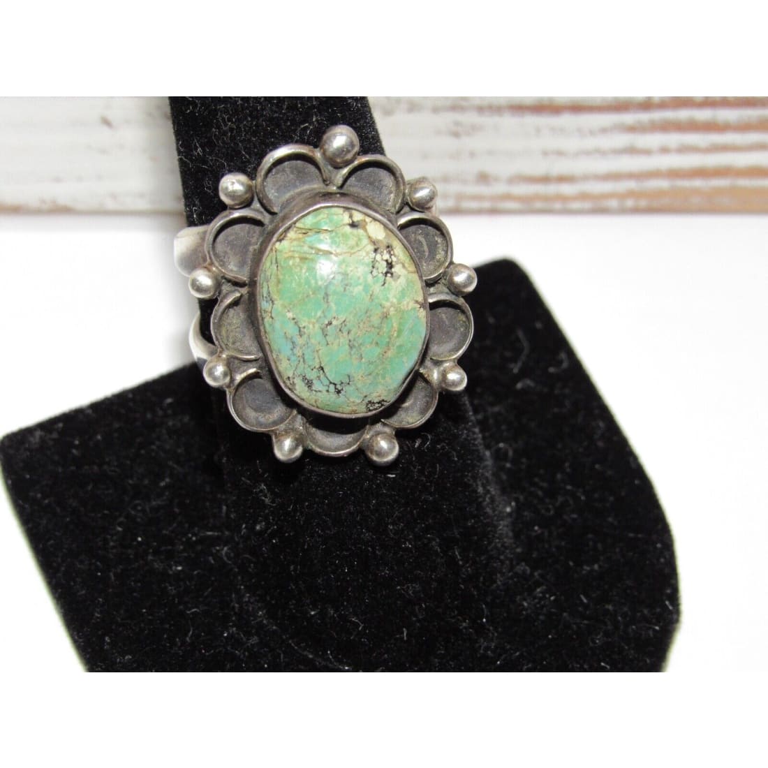 Old Pawn Navajo Royston Turquoise Ring Size 8 Sterling
