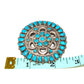 Old Pawn Navajo Turquoise Cluster Brooch Pin Vintage