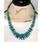 Old Pawn Navajo Turquoise Disc Heishi Necklace & Sterling