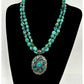 Old Pawn Navajo Turquoise Necklace Pendant Geraldine Yazzie