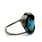 Old Pawn Navajo Turquoise Squash Blossom Cuff Bracelet