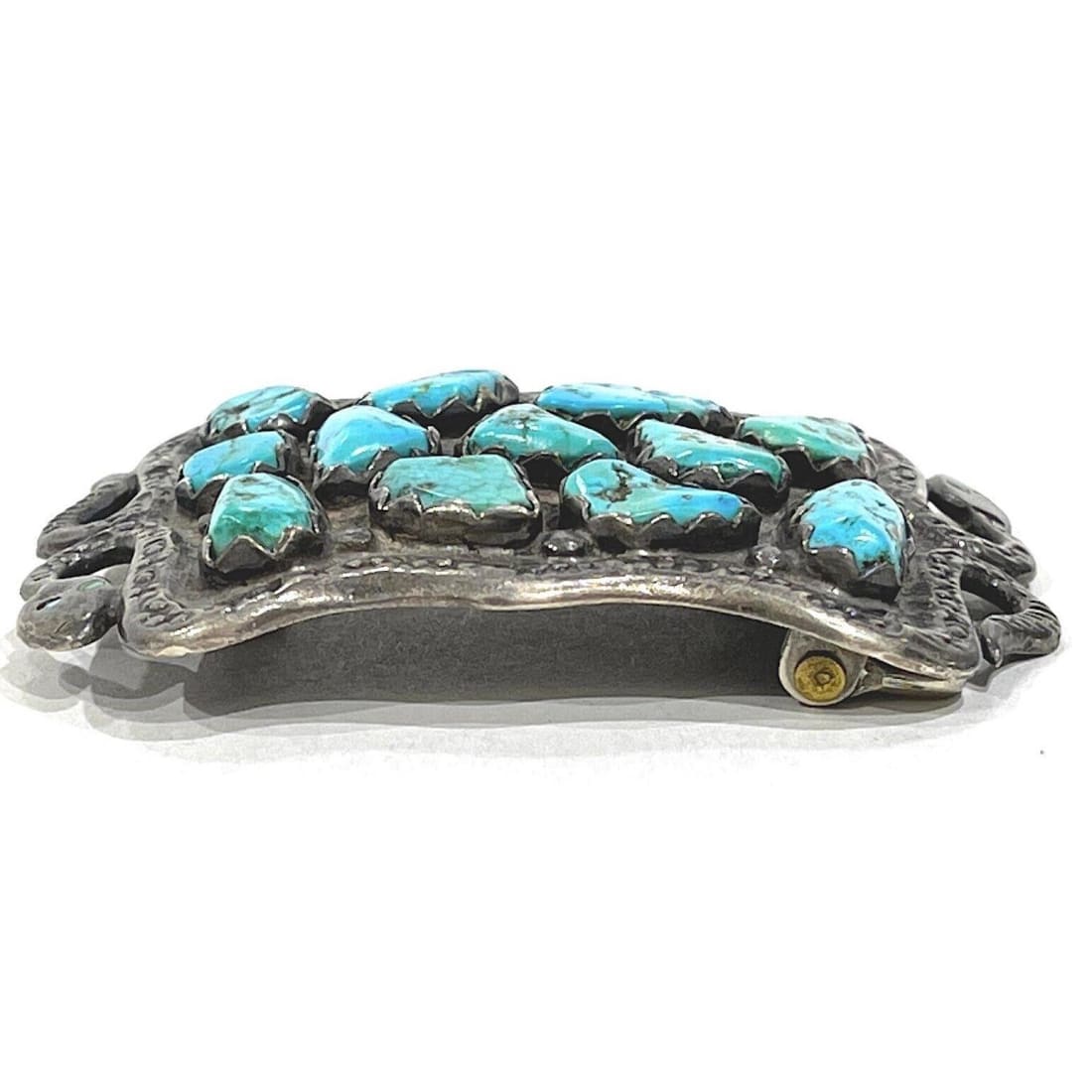Old Pawn Simplicio Family Snake Belt Buckle Turquoise