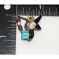 Old Pawn Zuni Inlay Hummingbird Pin Brooch Sterling Silver