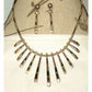 Old Pawn Zuni Opal Onyx Tiger Eyel Necklace & Earrings Set