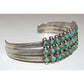 Old Pawn Zuni Snake Eye Turquoise Cuff Bracelet Sterling