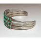 Old Pawn Zuni Snake Eye Turquoise Cuff Bracelet Sterling
