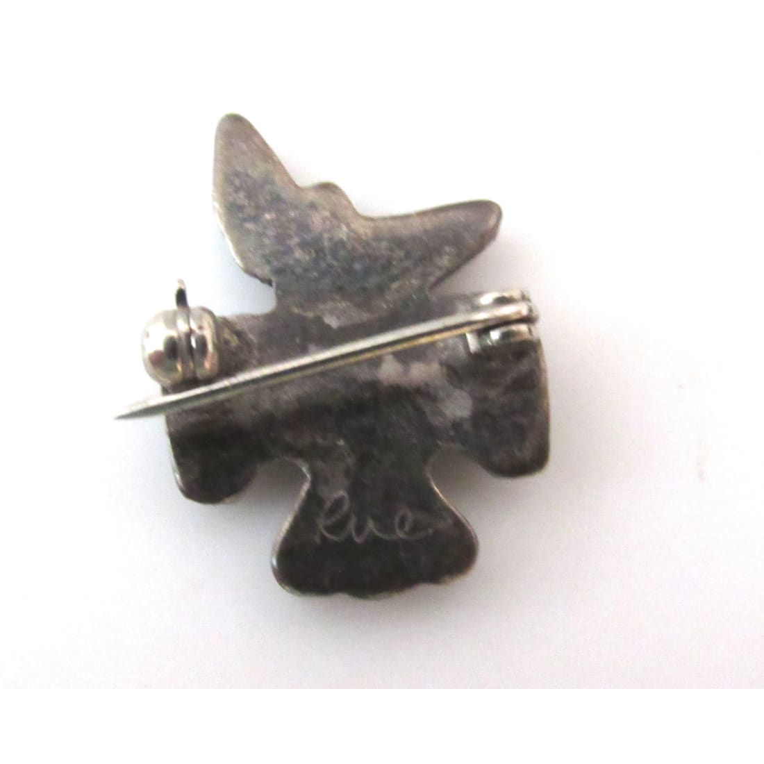 Old Pawn Zuni Thunderbird Pin Brooch Inlay Sterling