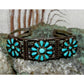 Old Pawn Zuni Turquoise Cluster Cuff Bracelet Turquoise