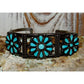 Old Pawn Zuni Turquoise Cluster Cuff Bracelet Turquoise