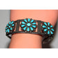 Old Pawn Zuni Turquoise Cluster Cuff Bracelet Turquoise