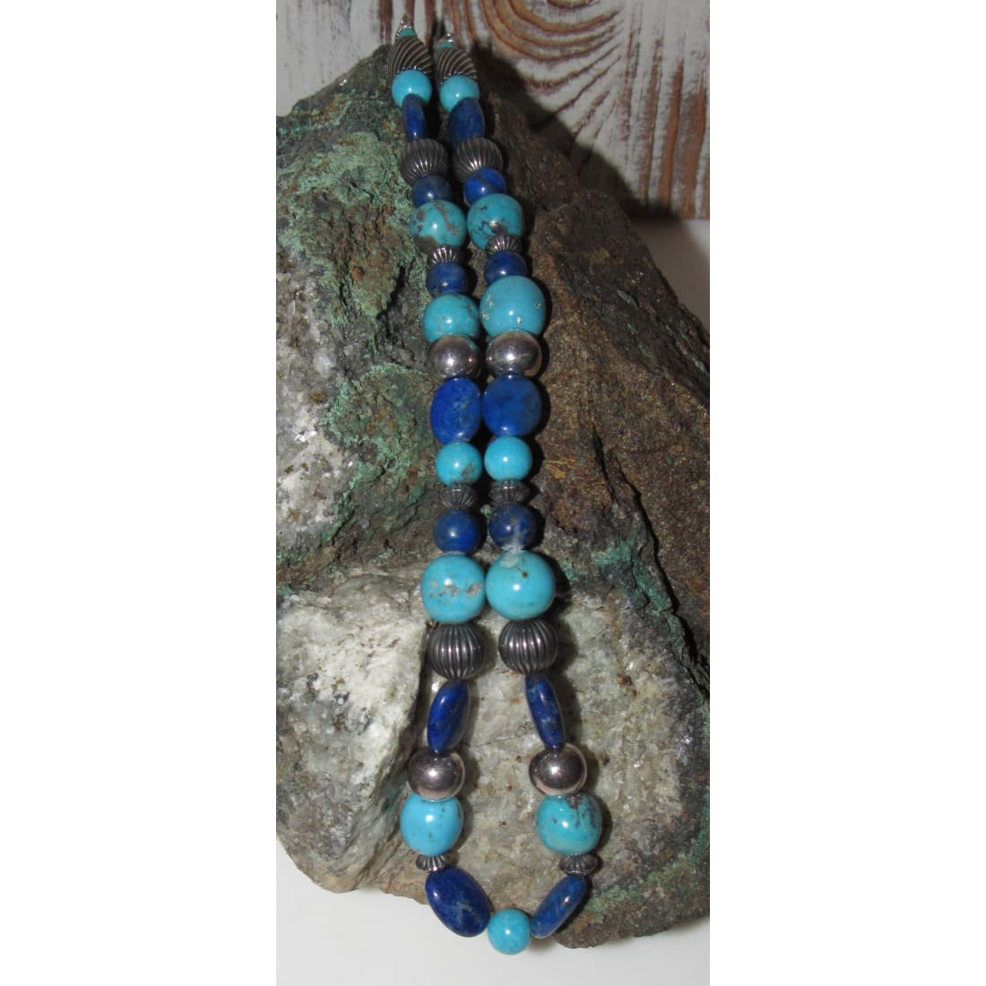 Relios Southwestern Turquoise Bead Heishi Choker Necklace