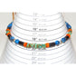 Santo Domingo Bead Heishi Necklace Turquoise Lapis Orange