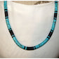 Santo Domingo Kingman Black Onyx Heishi Necklace Lupe