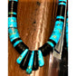 Santo Domingo Kingman Black Onyx Heishi Necklace Lupe Lovato