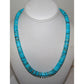 Santo Domingo Kingman Turquoise Heishi Necklace Lupe Lovato