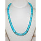 Santo Domingo Kingman Turquoise Heishi Necklace Lupe Lovato