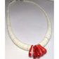 Santo Domingo Lupe Lovato Heishi Necklace White Shell Spiny