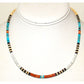 Santo Domingo Rolled Shell Orange Spiny & Turquoise Heishi