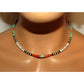 Santo Domingo Rolled Shell Orange Spiny & Turquoise Heishi
