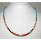 Santo Domingo Rolled Shell Orange Spiny & Turquoise Heishi