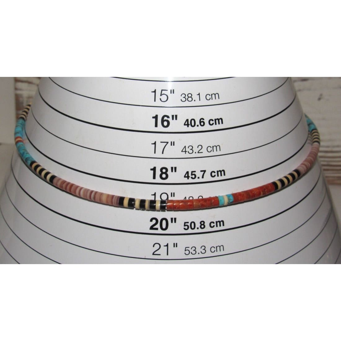 Santo Domingo Rolled Shell Orange Spiny & Turquoise Heishi
