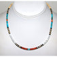 Santo Domingo Rolled Shell Orange Spiny & Turquoise Heishi