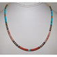 Santo Domingo Rolled Shell Orange Spiny & Turquoise Heishi