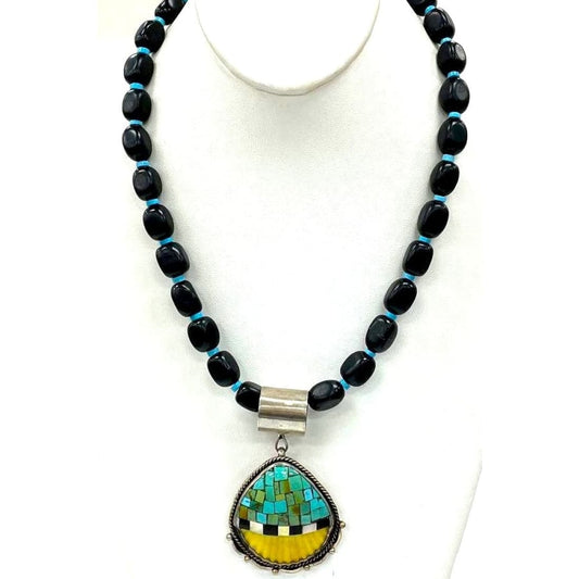 Signed Joseph Tenorio Santo Domingo Necklace – Onyx