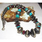 Sterling Navajo Pearls Purple Spiny & Turquoise 18” Signed