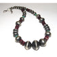 Sterling Navajo Pearls Purple Spiny & Turquoise 22” Signed