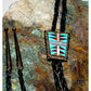 VINTAGE NATIVE AMERICAN ZUNI STERLING SILVER INLAID FACE