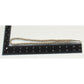 Vintage Navajo pearls necklace with silver clasp laid next to ruler for size measurement