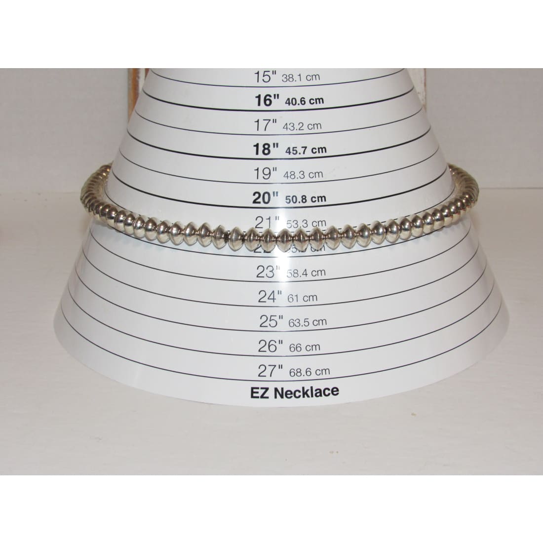 Vintage Navajo Pearls Necklace 10mm Hand Stamped Saucer