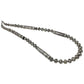 Vintage Navajo pearls necklace with silver beads and engraved tubular spacers by Native American artisan