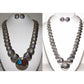 Vintage Navajo Pearls Reversible Necklace Earrings Ingot