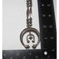 Vintage Navajo squash blossom necklace featuring traditional silver pendant with ruler for size reference