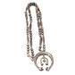 Vintage Navajo Squash Blossom Naja Necklace Sterling Silver