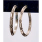 Vintage Navajo Sterling Silver Carinated Ingot Hoop