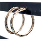Vintage Navajo Sterling Silver Carinated Ingot Hoop