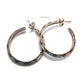 Vintage Navajo Sterling Silver Carinated Ingot Hoop