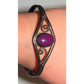Vintage Navajo Sugilite Cuff Bracelet Sterling Silver