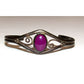 Vintage Navajo Sugilite Cuff Bracelet Sterling Silver