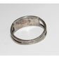 Vintage Zuni Coral Turquoise Inlay Band Ring Size 8