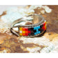 VTG Navajo Beaded Sterling Silver Ring Size 8 - Jewelry &
