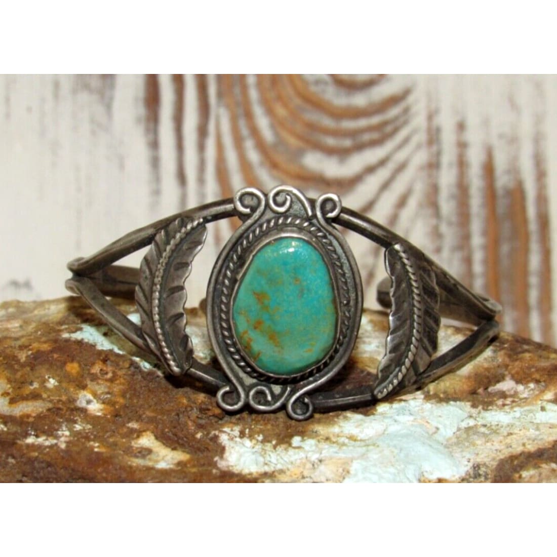 VTG Navajo Cerillos Turquoise Bracelet Navajo Ingot