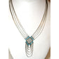 VTG Navajo Liquid Silver Turquoise Necklace Sterling Silver