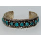 VTG Navajo Morenci Turquoise Cluster Cuff Bracelet R.